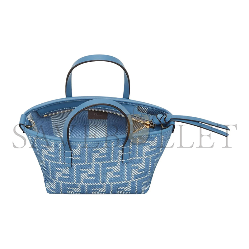 FENDI ROLL MINI FABRIC BLUE 8BS096AUPXF1SKL (15.5*13*11cm)